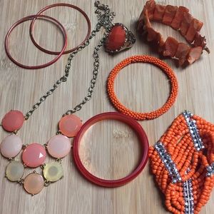 orange jewelry bundle